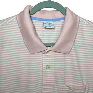 Brooks Brothers Polo Shirt Mens XL Pink Performance Short Sleeve Slim Fit Preppy